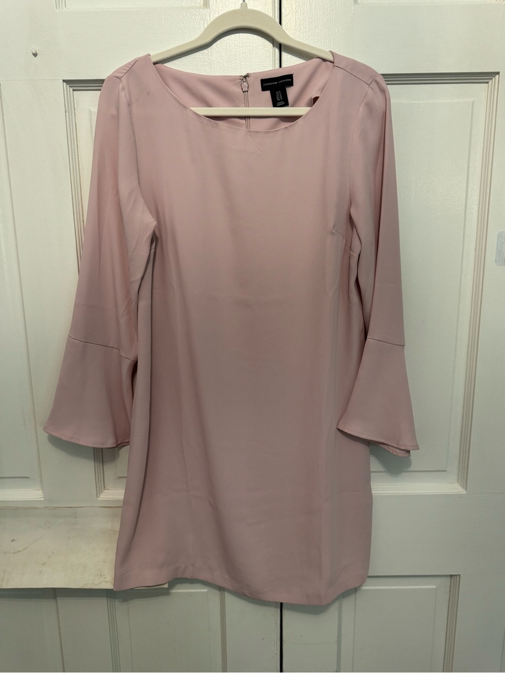 Adrienne Vittadini Dusty Pink Bell-Sleeve Mini Dress